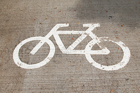 道路上的自行车标志路面旅行街道城市车道路线运动环境公园安全图片