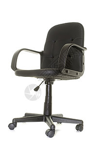 工作室主席办公室工作座位皮革办公椅家具黑色图片
