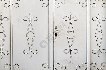 铁门 装有首饰和锁锁图片