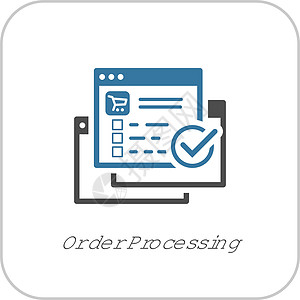 订单处理图标 平板设计商业电子商务价格网页销售标记加工产品店铺互联网图片