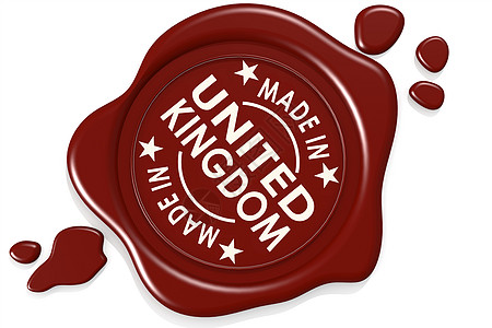 联合王国Made的标签印章图片