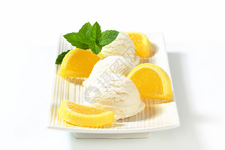 冰淇淋加果冻糖白色糖果水果软糖涂层椰子酸奶味道黄色口香糖图片