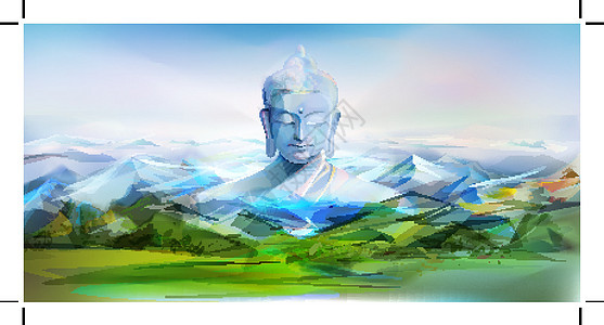 Buddha 和景观图片