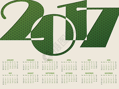 简单 2017 印刷日历图片