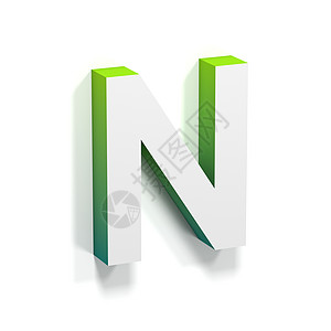 绿色梯度和软影子信N图片