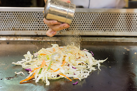灭种蔬菜混合炒锅午餐油炸文化营养食物餐厅材料厨师烹饪图片