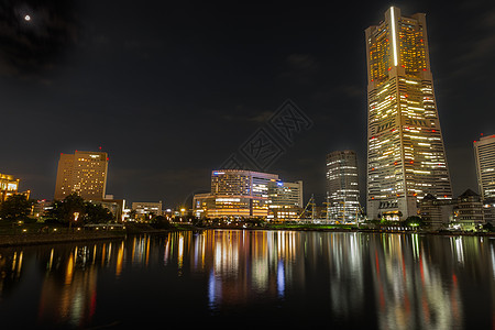 横滨港口日落场景吸引力建筑学车轮旅行摩天大楼公园景观图片