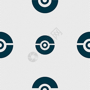 pokeball 图标标志 具有几何纹理的无缝模式 韦克托游戏艺术圆圈卡通片网络孩子们多边形精灵技术派对图片