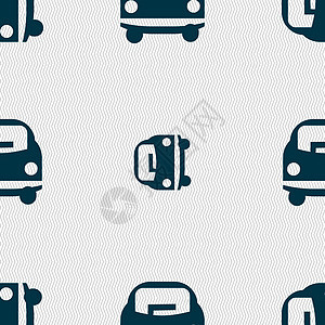 汽车图标标志 具有几何纹理的无缝模式 韦克托旅行公式速度插画家横幅卡通片敞篷车集会货车运输背景图片