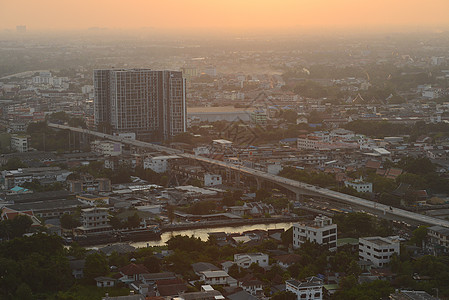 Bangkok家庭建筑天线阳光生活房子居住图片