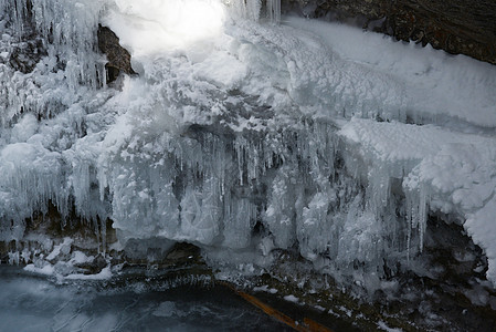 冰柱白色季节峡谷公园水晶天气图片