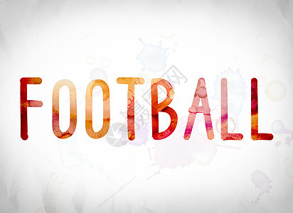 足球概念 水彩字艺术背景图片