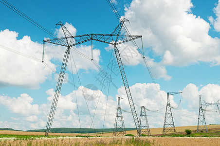 输电线路环境草原网格紧张网络电缆力量框架活力基础设施图片