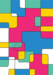 抽象几何背景艺术网络蓝色马赛克横幅框架商业插图玫瑰技术图片