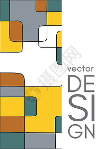抽象几何背景插图商业横幅网络卡通片马赛克框架技术蓝色艺术图片