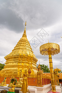 泰国清迈省的寺庙佛塔宝塔天空旅行文化建筑学旅游宗教崇拜素贴图片