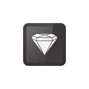 钻石珠宝石头插图奢华按钮宝石收藏网页网络图标网站图片