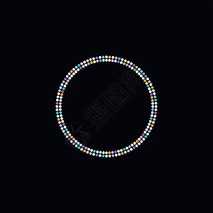 彩色圆点主题艺术圆形圆圈背景图片