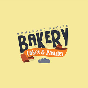 面包包装标签艺术糕点烤箱徽章蛋糕背景图片