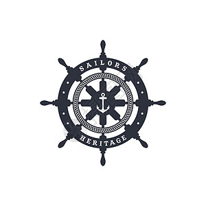 水下锚定主题安全黑色黑与白金属插图古董航海海洋白色背景图片