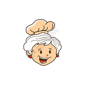 祖母厨师卡通漫画妈妈插图餐厅奶奶食谱图片
