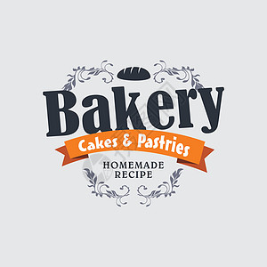 面包包装标签蛋糕烤箱徽章艺术糕点背景图片