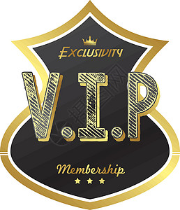 vip会员徽章俱乐部组分创始人庆典金子奢华按钮星星质量卡片图片