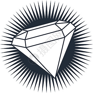 钻石宝石石头珠宝收藏插图奢华白色圆圈水晶图片