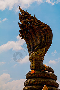 纳克洪波诺姆泰爱兰的国王纳加艺术文化动物城市旅行宗教海滩雕像石头反射图片