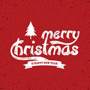 祝你圣诞快乐标题插图字体卡片刻字艺术打印绘画标签庆典图片