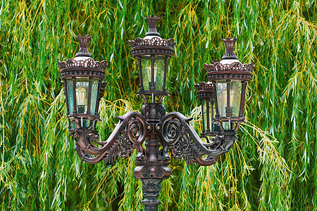 旧街灯灯柱灯杆灯笼路灯环境灯座标准金属桅杆玻璃图片