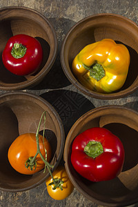 辣椒和西红柿味道桌子食物饮食盘子碳水产品胡椒团体营养图片