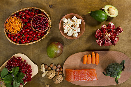 健康饮食的一套产品蔬菜热带猕猴桃鼠李绿色水果甜点小吃荚蒾种子图片