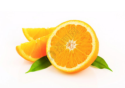 切橙果食物水果片段楔子横截面图片