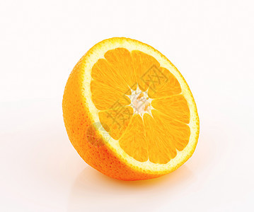 半橙色横截面水果食物橙子图片