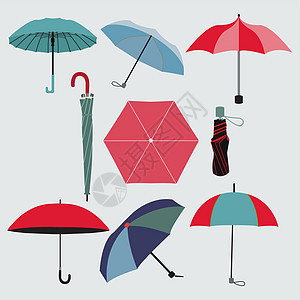 一套不同的雨伞图片