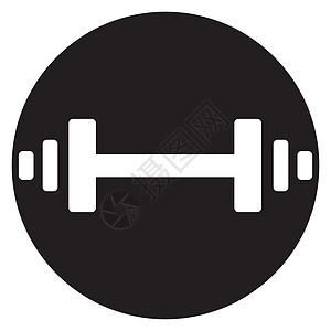 barbell 图标设计插图运动俱乐部力量健身房水印哑铃标识杠铃重量图片