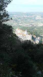辛特拉宫 葡萄牙辛特拉建筑学风景历史性城堡游客公园中心国家历史旅行图片