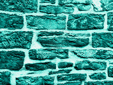 绿绿砖背景石头墙积木结构建筑灰色石膏宏观外观画幅白色图片