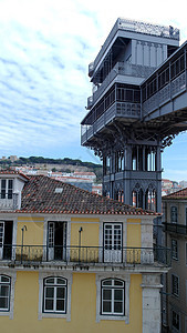 Santa Justa电梯 葡萄牙里斯本文化城市旅游窗户水平天空住宅历史性地标旅行图片