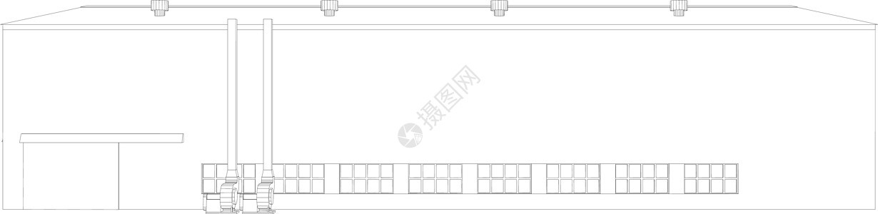 线框工业建筑 韦克托贮存运输住房职场商业仓库设施物流送货生意图片