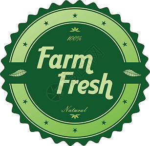 清新环保绿色主题标签生物贴纸海豹农场质量叶子活力邮票徽章网络图片