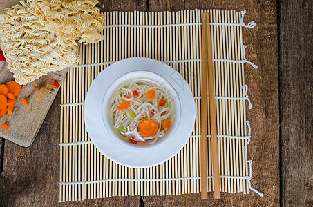 中国面条汤健康吗勺子烹饪营养食物饮食女性洋葱餐厅美食盘子图片