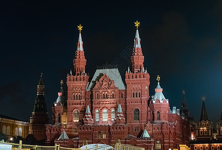 俄罗斯莫斯科红广场上的国家历史博物馆 俄罗斯莫斯科图片