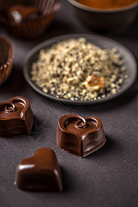心形巧克力奶油糖果可可庆典诱惑礼物甜点美食食物小吃图片