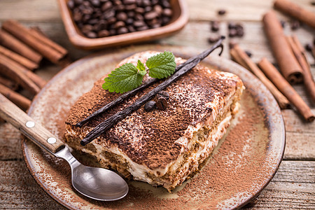 蒂拉米苏蛋糕甜点奶油食物咖啡巧克力图片