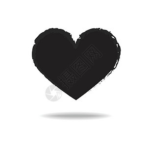 心脏图标矢量黑色插图情人婚礼白色网络图片