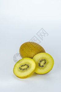整个水果和一半饮食种子热带白色食物小吃奇异果黄色营养图片