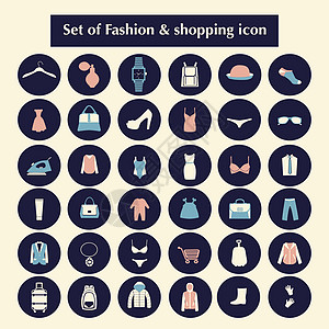购物和时装相关图标图片