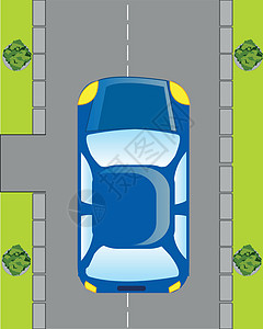 车上路旅行类型乘用车分区运输绿色蓝色乘客插图头灯图片